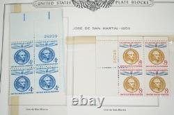US 1950s-1960s COLLECTION OF NEARLY 200 MINT PLATE BLOCKS STORED IN MINKUS ALBUM