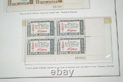 US 1950s-1960s COLLECTION OF NEARLY 200 MINT PLATE BLOCKS STORED IN MINKUS ALBUM