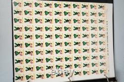 US 1950s-1990s CHRISTMAS SEALS COLLECTION OF 80+ SHEETS & IN 2 ALBUMS
