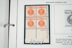 US 1960s-1970 COLLECTION OF 125+ MINT PLATE BLOCKS STORED IN MINKUS ALBUM