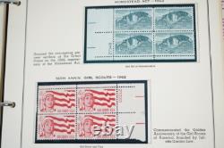 US 1960s-1970 COLLECTION OF 125+ MINT PLATE BLOCKS STORED IN MINKUS ALBUM