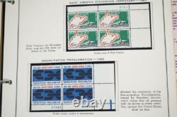 US 1960s-1970 COLLECTION OF 125+ MINT PLATE BLOCKS STORED IN MINKUS ALBUM