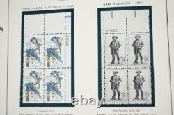 US 1960s-1970 COLLECTION OF 125+ MINT PLATE BLOCKS STORED IN MINKUS ALBUM