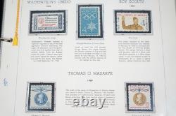 US 1960s COMMEMORATIVE COLLECTION OF 200 MINT STAMPS STORED IN WHITE ACE ALBUM
