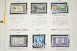 US 1960s COMMEMORATIVE COLLECTION OF 200 MINT STAMPS STORED IN WHITE ACE ALBUM