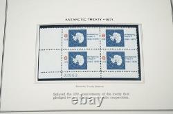 US 1970s COLLECTION OF 150 + MINT PLATE BLOCKS STORED IN MINKUS ALBUM