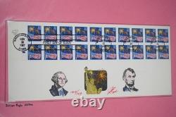 US 1980s-1990s COLLECTION OF 50+ PUGH HAND PAINTED FDCS STORED IN ALBUM