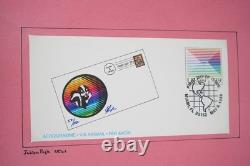 US 1980s-1990s COLLECTION OF 50+ PUGH HAND PAINTED FDCS STORED IN ALBUM