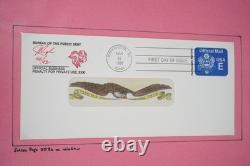 US 1980s-1990s COLLECTION OF 50+ PUGH HAND PAINTED FDCS STORED IN ALBUM