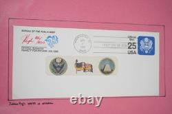 US 1980s-1990s COLLECTION OF 50+ PUGH HAND PAINTED FDCS STORED IN ALBUM