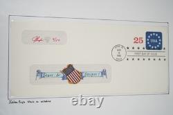 US 1980s-1990s COLLECTION OF 50+ PUGH HAND PAINTED FDCS STORED IN ALBUM