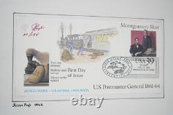 US 1980s-1990s COLLECTION OF 50+ PUGH HAND PAINTED FDCS STORED IN ALBUM