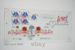 US 1980s-1990s COLLECTION OF 50+ PUGH HAND PAINTED FDCS STORED IN ALBUM