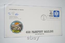 US 1980s-1990s COLLECTION OF 50+ PUGH HAND PAINTED FDCS STORED IN ALBUM
