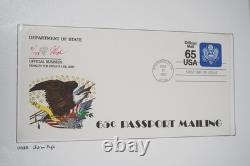 US 1980s-1990s COLLECTION OF 50+ PUGH HAND PAINTED FDCS STORED IN ALBUM