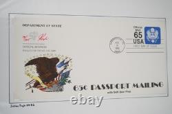 US 1980s-1990s COLLECTION OF 50+ PUGH HAND PAINTED FDCS STORED IN ALBUM