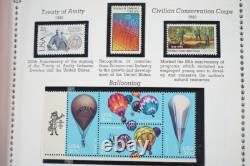 US 1980s-2000s COLLECTION OF 600+ STAMPS MINT & USED IN MINKUS ALBUM F. V. $500+