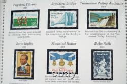 US 1980s-2000s COLLECTION OF 600+ STAMPS MINT & USED IN MINKUS ALBUM F. V. $500+
