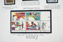 US 1980s-2000s COLLECTION OF 600+ STAMPS MINT & USED IN MINKUS ALBUM F. V. $500+