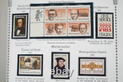 US 1980s-2000s COLLECTION OF 600+ STAMPS MINT & USED IN MINKUS ALBUM F. V. $500+