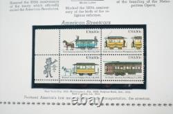 US 1980s-2000s COLLECTION OF 600+ STAMPS MINT & USED IN MINKUS ALBUM F. V. $500+