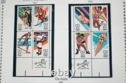 US 1980s-2000s COLLECTION OF 600+ STAMPS MINT & USED IN MINKUS ALBUM F. V. $500+