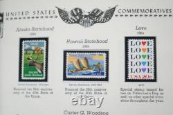US 1980s-2000s COLLECTION OF 600+ STAMPS MINT & USED IN MINKUS ALBUM F. V. $500+