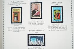 US 1980s-2000s COLLECTION OF 600+ STAMPS MINT & USED IN MINKUS ALBUM F. V. $500+