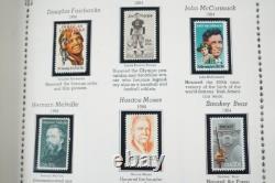 US 1980s-2000s COLLECTION OF 600+ STAMPS MINT & USED IN MINKUS ALBUM F. V. $500+