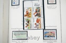 US 1980s-2000s COLLECTION OF 600+ STAMPS MINT & USED IN MINKUS ALBUM F. V. $500+