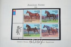 US 1980s-2000s COLLECTION OF 600+ STAMPS MINT & USED IN MINKUS ALBUM F. V. $500+
