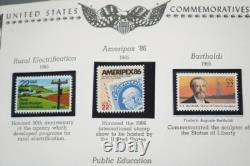 US 1980s-2000s COLLECTION OF 600+ STAMPS MINT & USED IN MINKUS ALBUM F. V. $500+