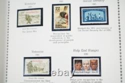 US 1980s-2000s COLLECTION OF 600+ STAMPS MINT & USED IN MINKUS ALBUM F. V. $500+