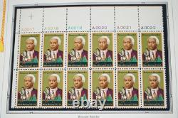 US 1980s COLLECTION OF 180+ MINT PLATE BLOCKS FACE VALUE $260 STORED IN ALBUM