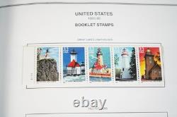 US 1990s-2000s COLLECTION OF 450+ STAMPS MINT & UESD STORED IN HARRIS ALBUM