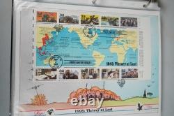 US 1990s-2000s PUGH HAND PAINTED COLLECTION OF 32 JUMBO FDCs STORED IN ALBUM