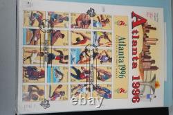 US 1990s-2000s PUGH HAND PAINTED COLLECTION OF 32 JUMBO FDCs STORED IN ALBUM
