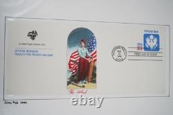 US 1990s-2000s PUGH HAND PAINTED COLLECTION OF 32 JUMBO FDCs STORED IN ALBUM