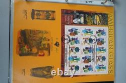 US 1990s-2000s PUGH HAND PAINTED COLLECTION OF 32 JUMBO FDCs STORED IN ALBUM