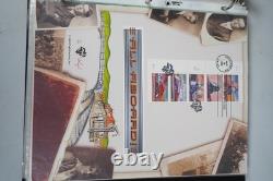 US 1990s-2000s PUGH HAND PAINTED COLLECTION OF 32 JUMBO FDCs STORED IN ALBUM