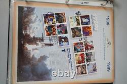 US 1990s-2000s PUGH HAND PAINTED COLLECTION OF 32 JUMBO FDCs STORED IN ALBUM