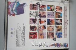 US 1990s-2000s PUGH HAND PAINTED COLLECTION OF 32 JUMBO FDCs STORED IN ALBUM
