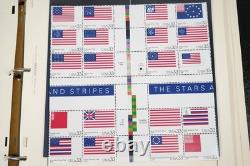 US 2000s COLLECTION OF 112 GUTTER PAIRS & BLOCKS ALL MNH STORED IN SCOTT ALBUM