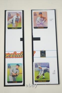 US 2000s COLLECTION OF 112 GUTTER PAIRS & BLOCKS ALL MNH STORED IN SCOTT ALBUM