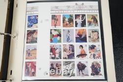 US 2000s COLLECTION OF 112 GUTTER PAIRS & BLOCKS ALL MNH STORED IN SCOTT ALBUM