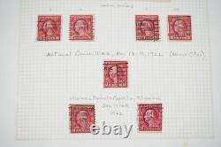 US 20th CENTURY CANCELLATIONS COLLECTION OF 1,200+ STAMPS STORED IN ALBUM