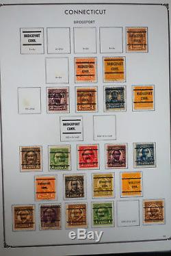 US Bureau Masterful Pre-Cancel Stamp Collection in Four Albums