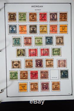 US Bureau Masterful Pre-Cancel Stamp Collection in Four Albums