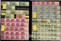 US COLLECTION of 950 Stamps with PLATE NUMBERS, All Mint Never Hinged, LOOK & READ