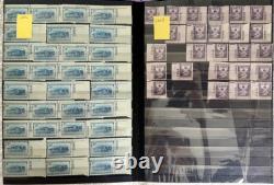 US COLLECTION of 950 Stamps with PLATE NUMBERS, All Mint Never Hinged, LOOK & READ